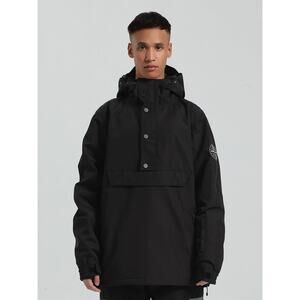 GSOU Ski Jacket Mens L Black Waterproof Outdoor Snowboard Gorpcore Large New NWT